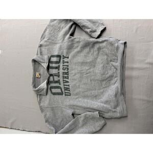 VTG Ohio University Crewneck Quarter Zip Weave Lining - S